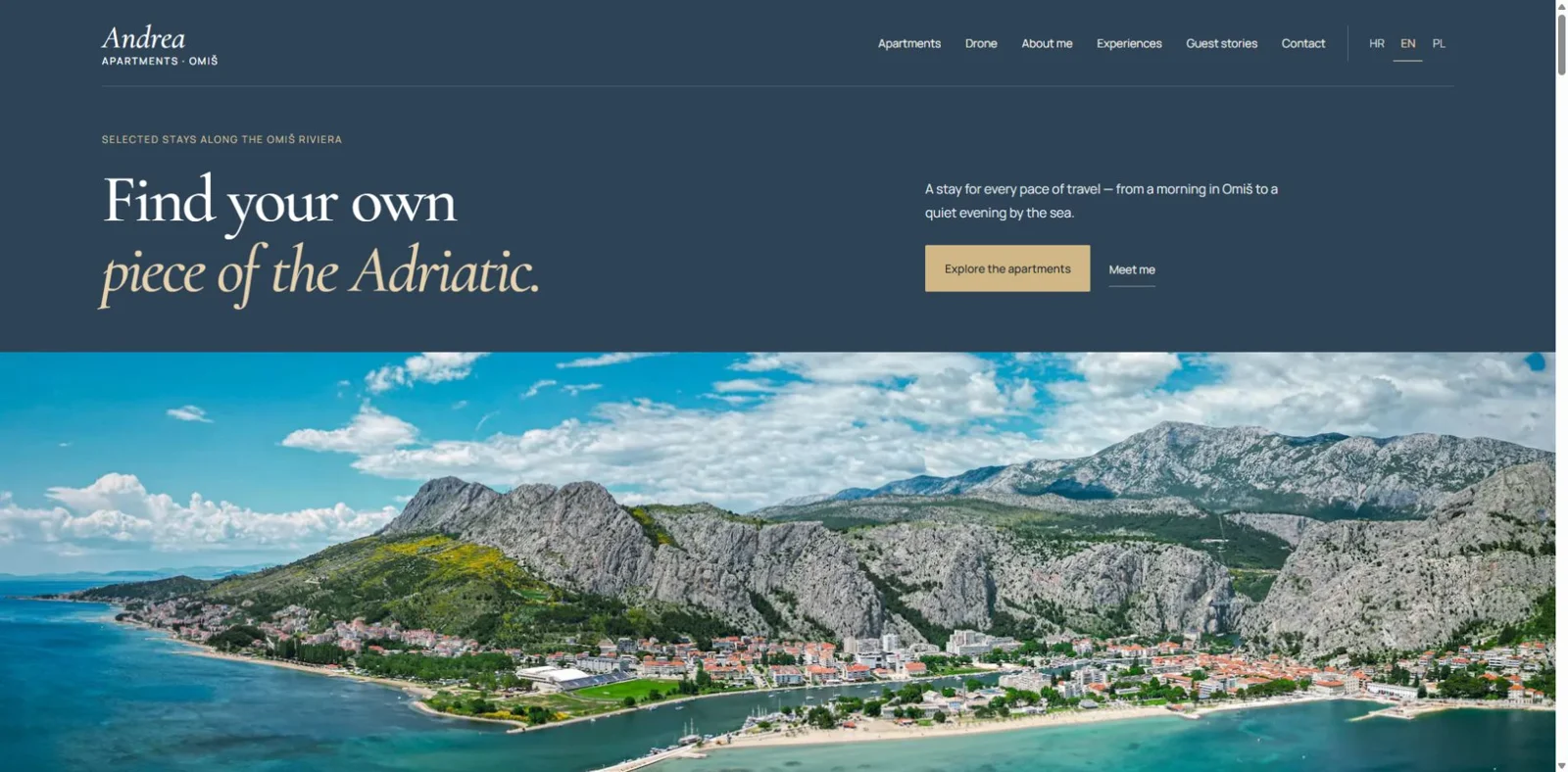 Andrea Apartments Omiš — website by Dalmatia Web Studio