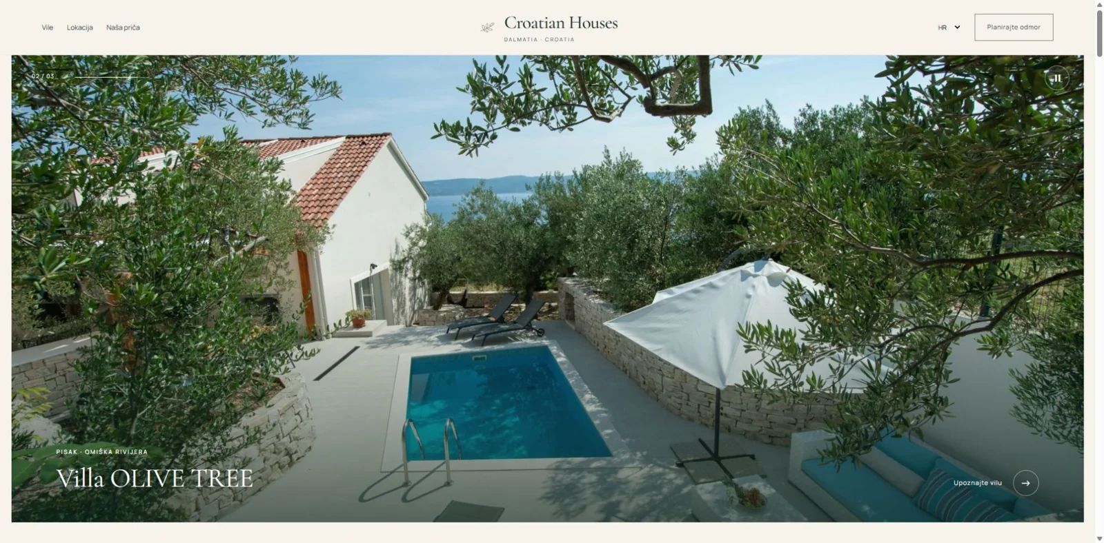 Croatian Houses — prikaz stranice na računalu